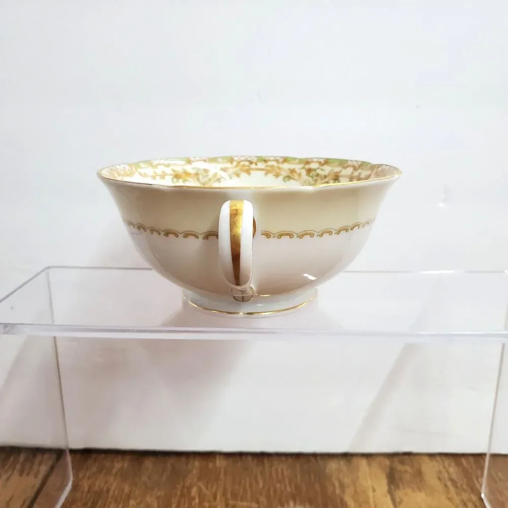 Vintage Noritake Veona Cream Soup Bowls Set of 3 Double Handle Porcelain Japan